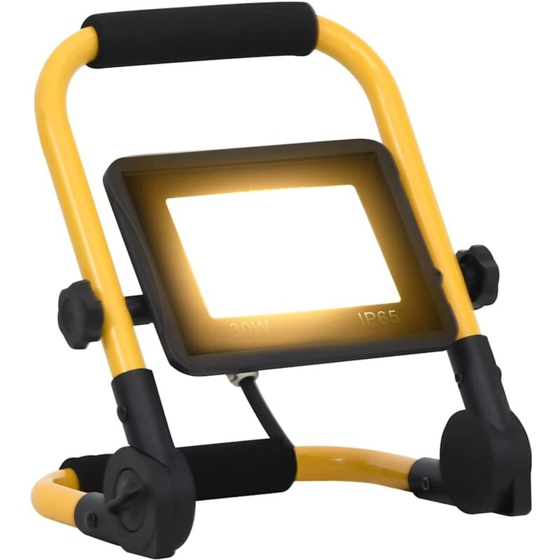 foto del prodotto vidaxl faretto a led con maniglia 30 w bianco caldo