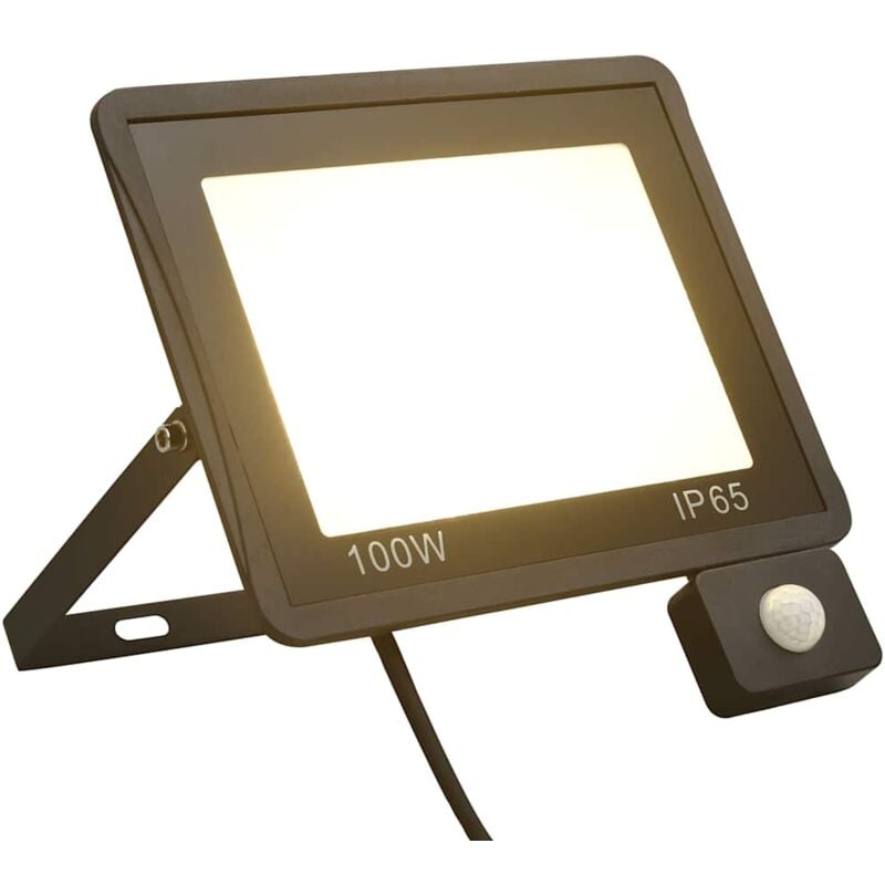 foto del prodotto vidaxl faretto a led con sensore 100 w bianco caldo