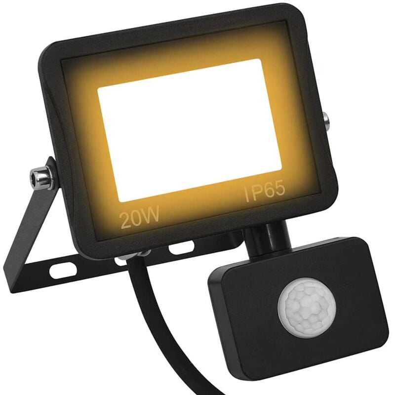 foto del prodotto vidaxl faretto a led con sensore 20 w bianco caldo