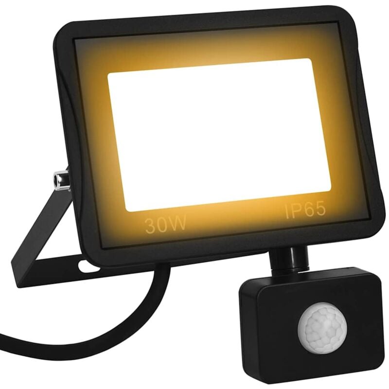 foto del prodotto vidaxl faretto a led con sensore 30 w bianco caldo
