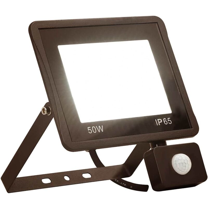 foto del prodotto vidaxl faretto a led con sensore 50 w bianco caldo
