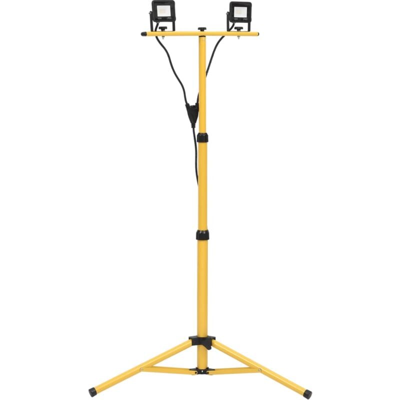 foto del prodotto vidaxl faretto a led con treppiede 2x10 w bianco freddo