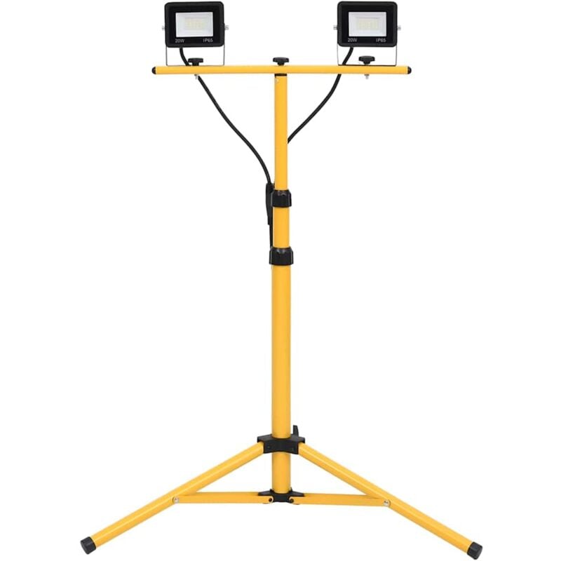 foto del prodotto vidaxl faretto a led con treppiede 2x20 w bianco freddo