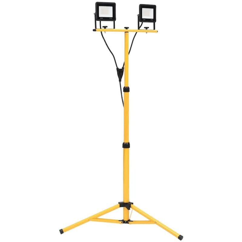 foto del prodotto vidaxl faretto a led con treppiede 2x30 w bianco caldo