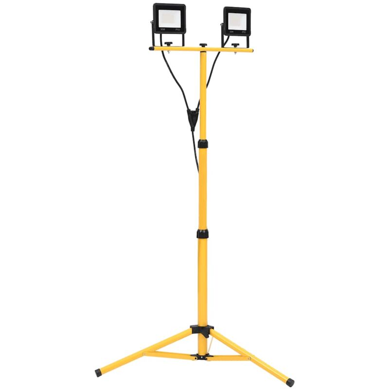 foto del prodotto vidaxl faretto a led con treppiede 2x30 w bianco freddo