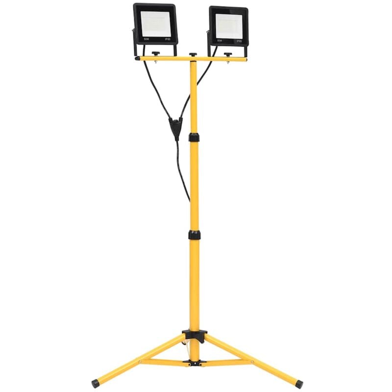 foto del prodotto vidaxl faretto a led con treppiede 2x50 w bianco freddo