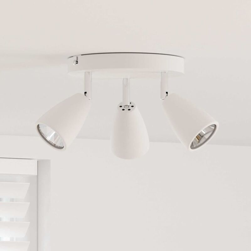 foto del prodotto vidaxl faretto da soffitto 3 vie regolabile bianco gu10