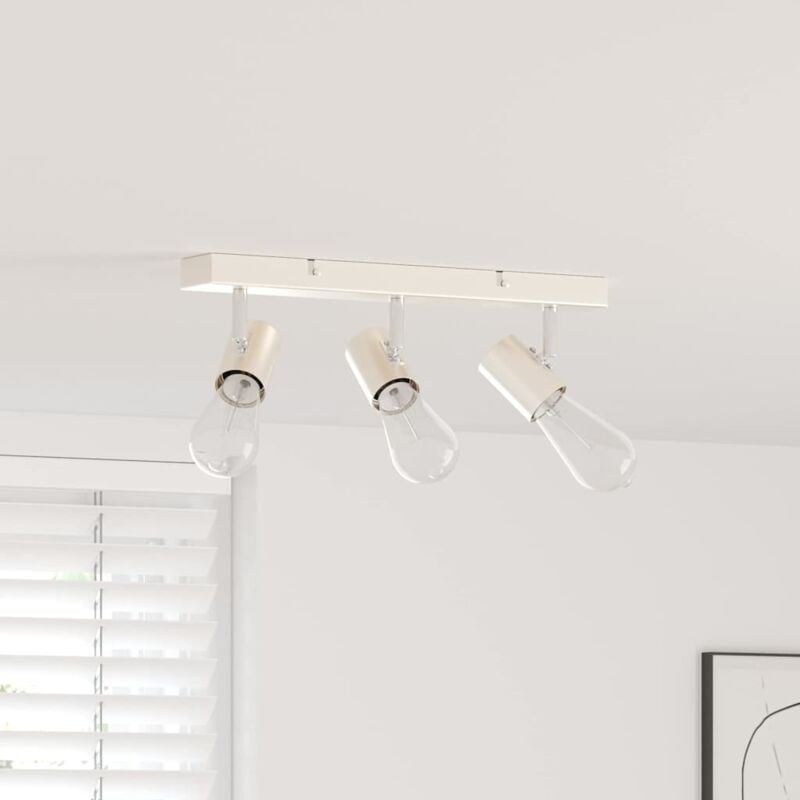 foto del prodotto vidaxl faretto da soffitto 3 vie regolabile nichel spazzolato e27
