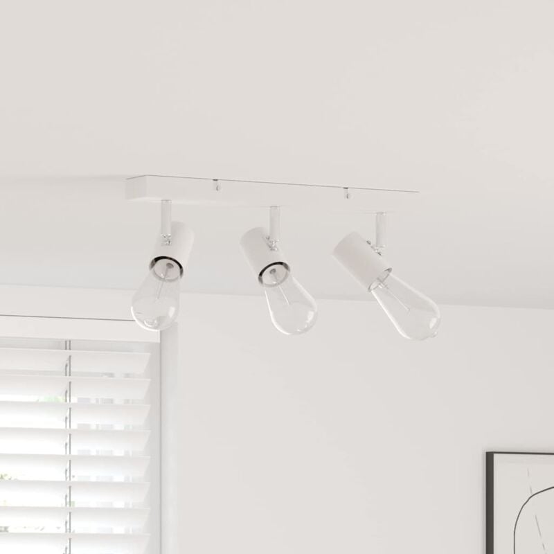 foto del prodotto vidaxl faretto da soffitto 3 vie regolabili bianco e27