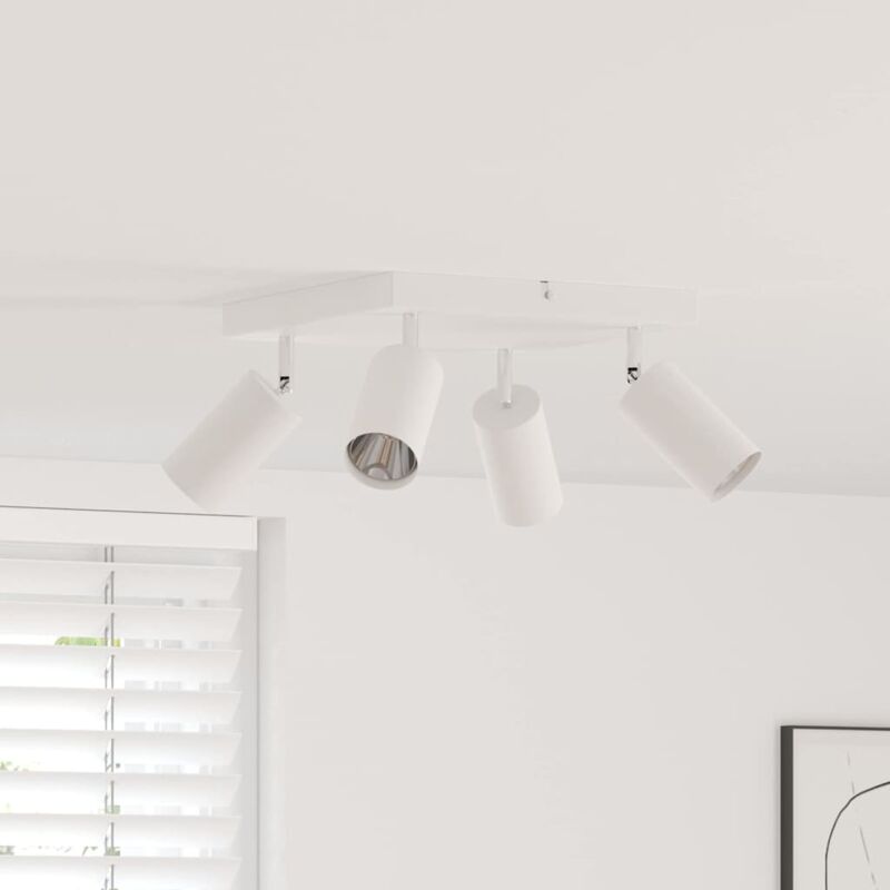 foto del prodotto vidaxl faretto da soffitto 4 vie regolabile bianco gu10