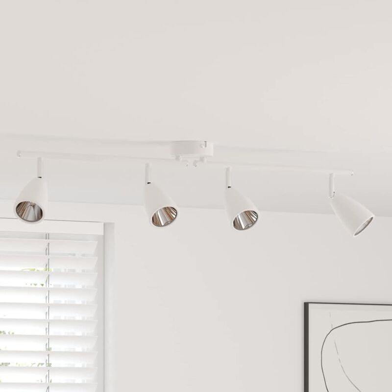 foto del prodotto vidaxl faretto da soffitto 4 vie regolabile bianco gu10