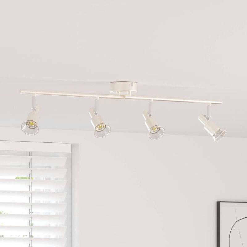 foto del prodotto vidaxl faretto da soffitto 4 vie regolabili in nickel spazzolato gu10