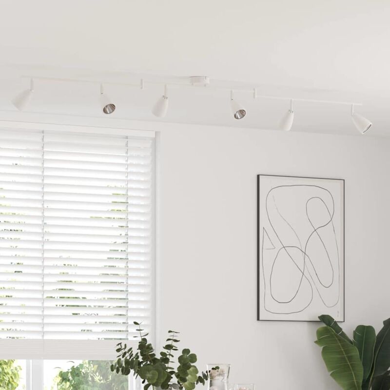 foto del prodotto vidaxl faretto da soffitto 6 vie regolabile bianco gu10