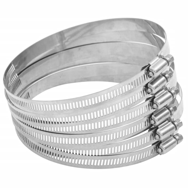 foto del prodotto vidaxl fascette stringitubo 6pz 91 140 mm in acciaio inox 304