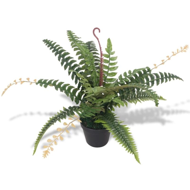 foto del prodotto vidaxl felce pianta artificiale con vaso 50 cm verde