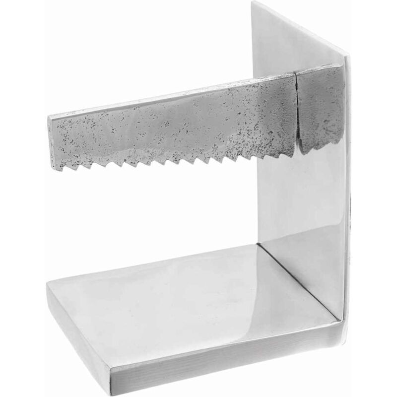 immagine 0 del prodotto vidaxl fermalibri 2 pz argento 11x14x17,5 cm alluminio seghettato