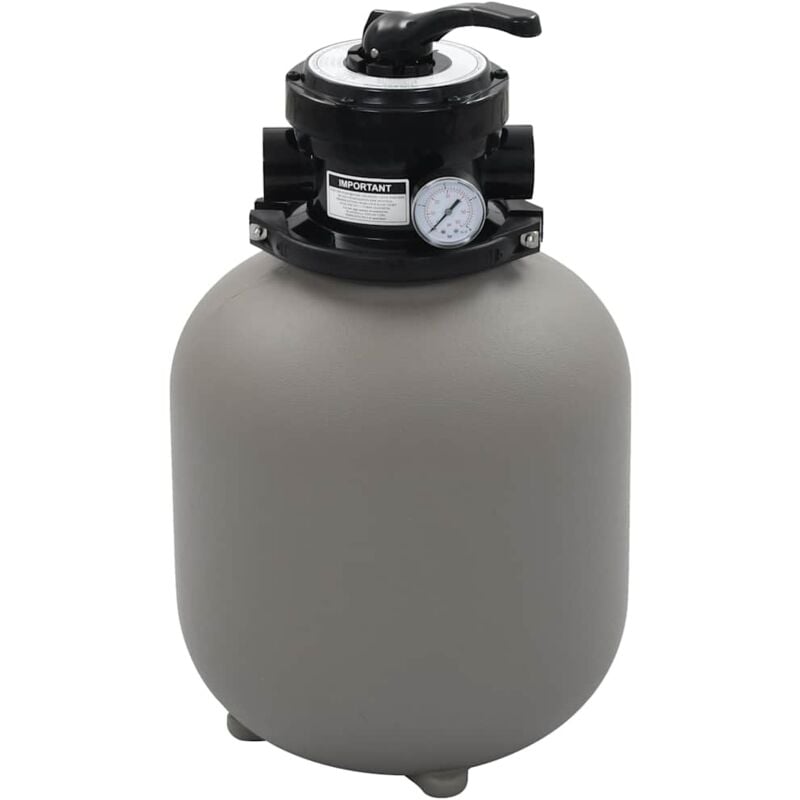 foto del prodotto vidaxl filtro a sabbia per piscine valvola a 4 posizioni grigio 350 mm