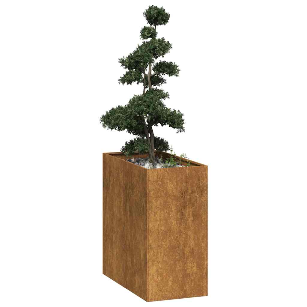 foto del prodotto vidaxl fioriera arrugginita 40x80x80 cm in acciaio corten