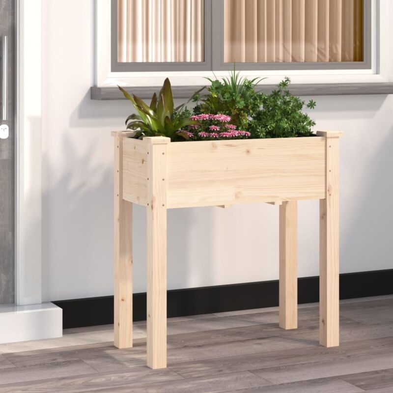 foto del prodotto vidaxl fioriera con fodera 71x37x76 cm legno massello di abete