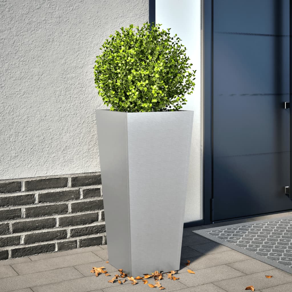 foto del prodotto vidaxl fioriera da giardino 35x35x75 cm in acciaio zincato