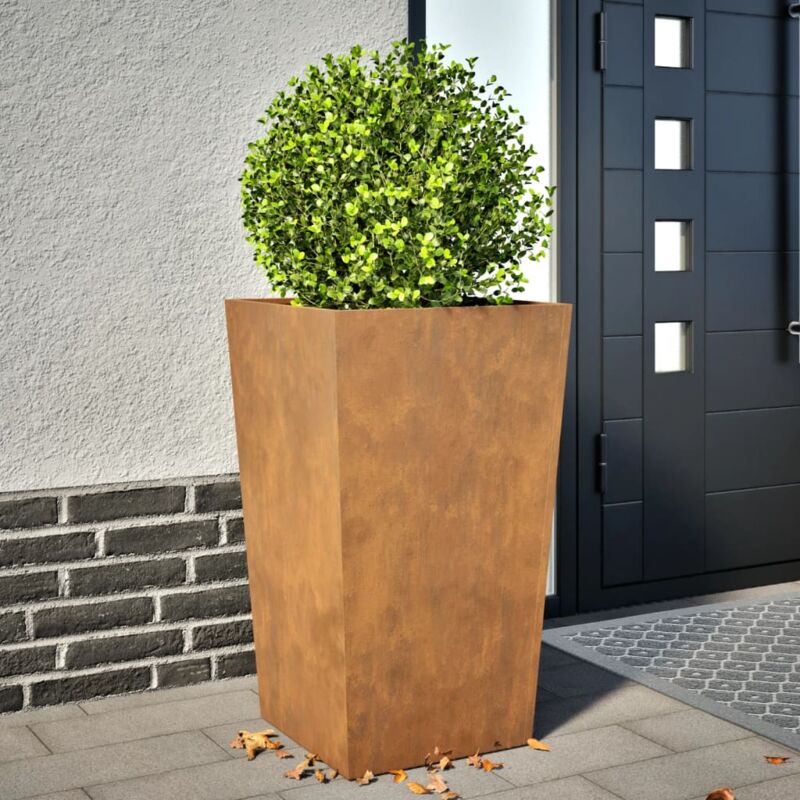 foto del prodotto vidaxl fioriera da giardino 45x45x75 cm in acciaio corten