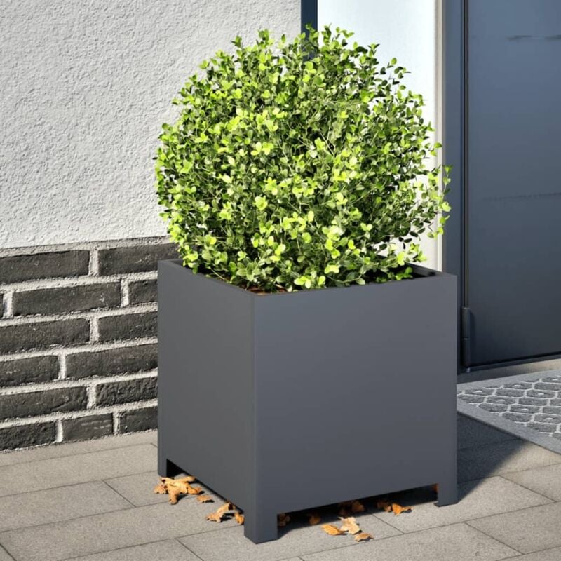 foto del prodotto vidaxl fioriera da giardino antracite 40x40x40 cm in acciaio