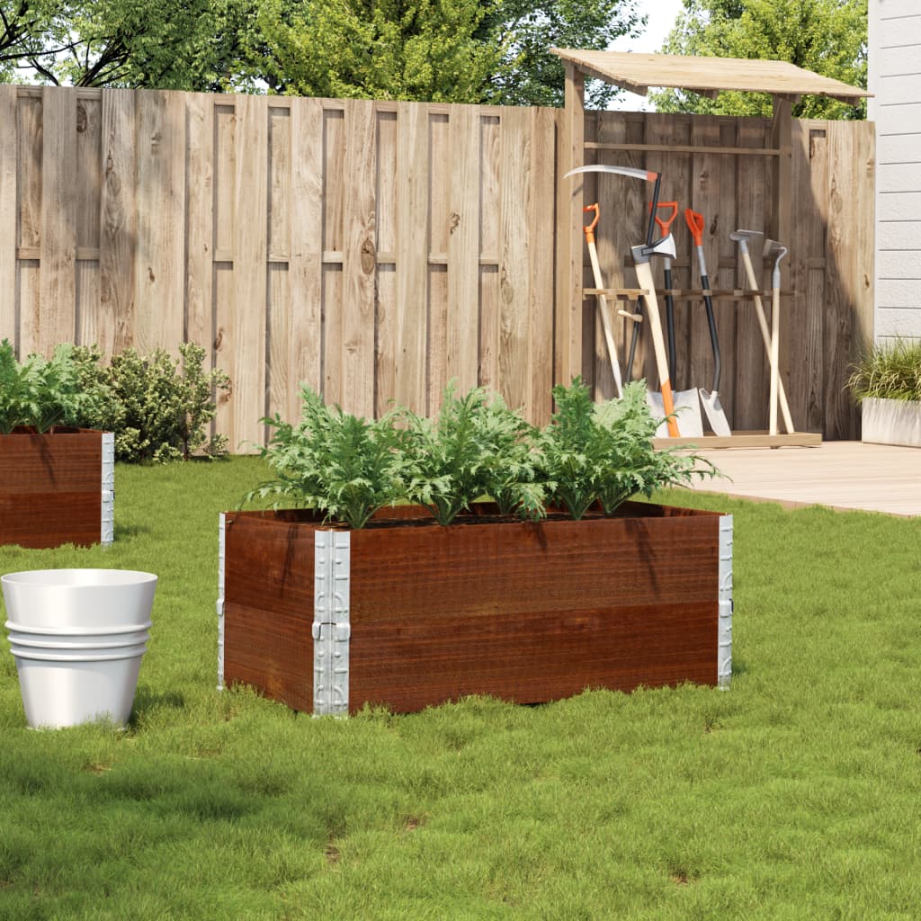 foto del prodotto vidaxl fioriera da giardino marrone 100x50 cm legno massello di pino