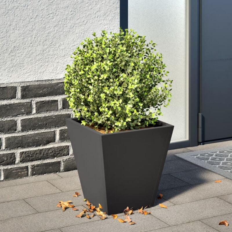 foto del prodotto vidaxl fioriera da giardino nera 30x30x30 cm in acciaio