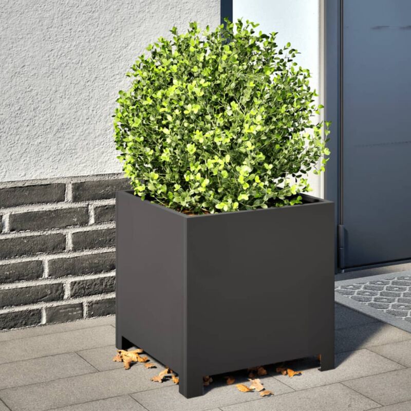 foto del prodotto vidaxl fioriera da giardino nera 40x40x40 cm acciaio