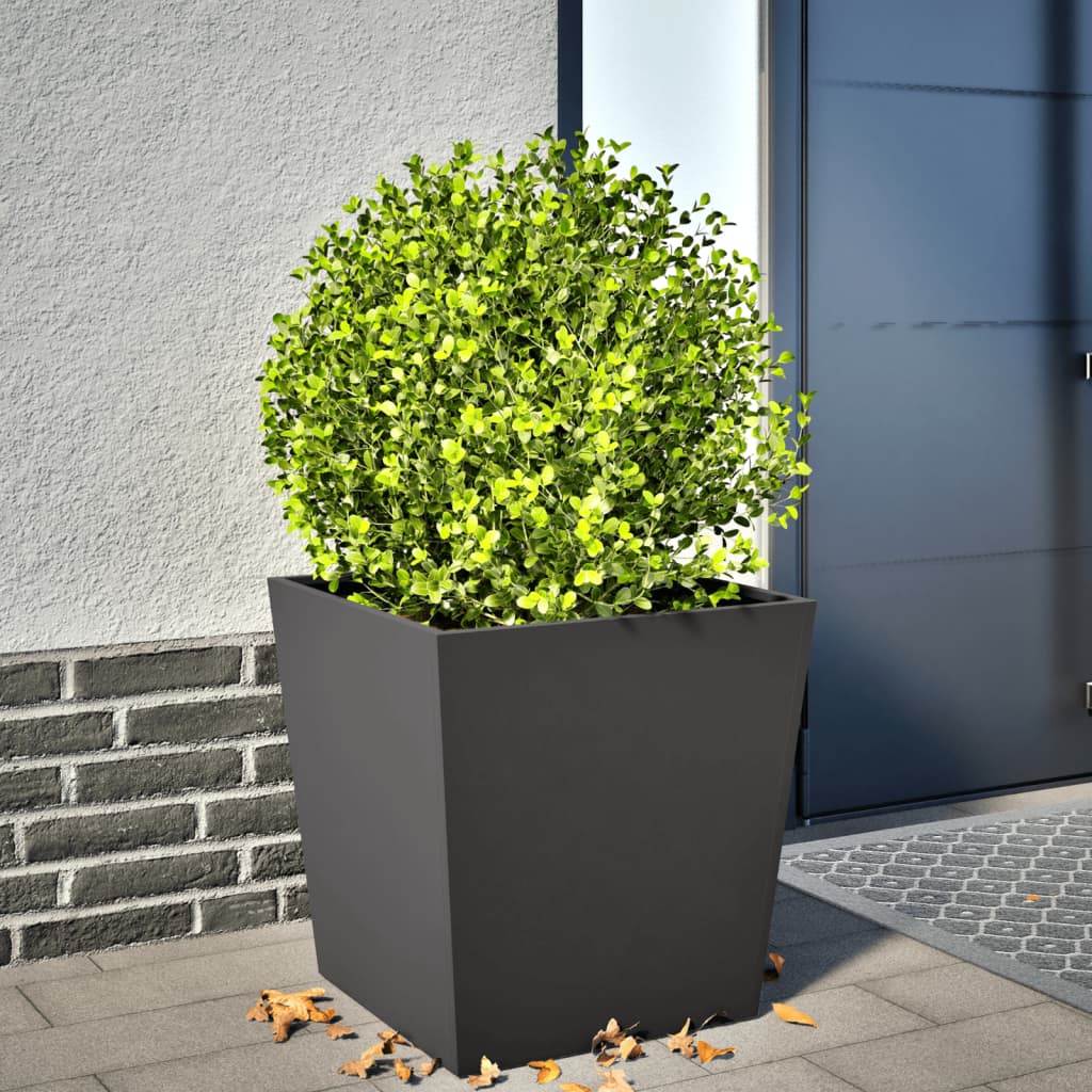 foto del prodotto vidaxl fioriera da giardino nera 50x50x50 cm in acciaio