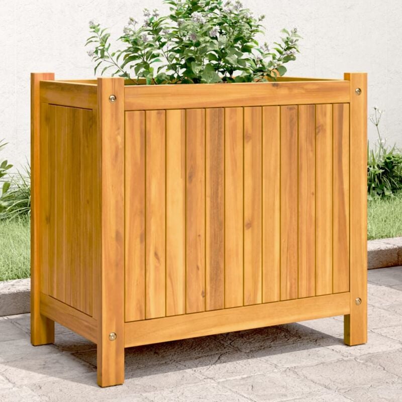 foto del prodotto vidaxl fioriera giardino con rivestimento 54x31x50 cm massello acacia