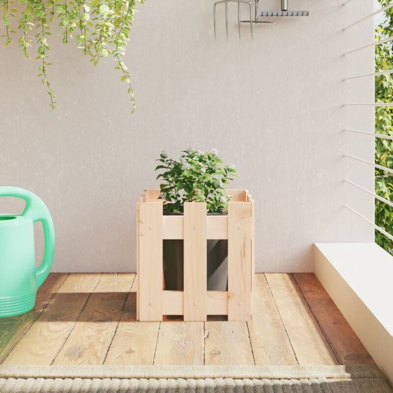 foto del prodotto vidaxl fioriera giardino design a recinzione 30x30x30 cm massello pino