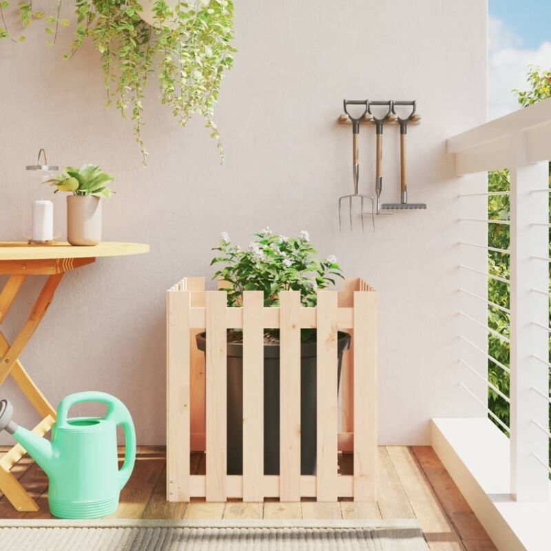 foto del prodotto vidaxl fioriera giardino design a recinzione 60x60x60 cm massello pino