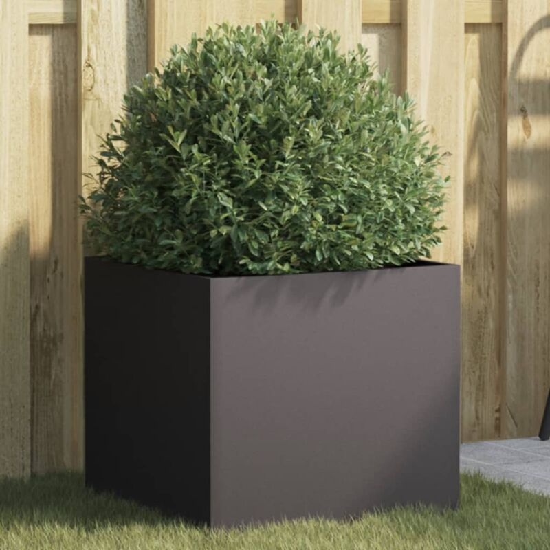 foto del prodotto vidaxl fioriera nera 42x40x39 cm in acciaio