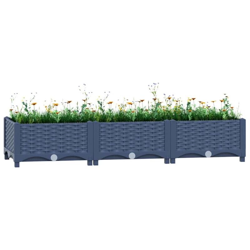 foto del prodotto vidaxl fioriera rialzata 120x40x23 cm in polipropilene