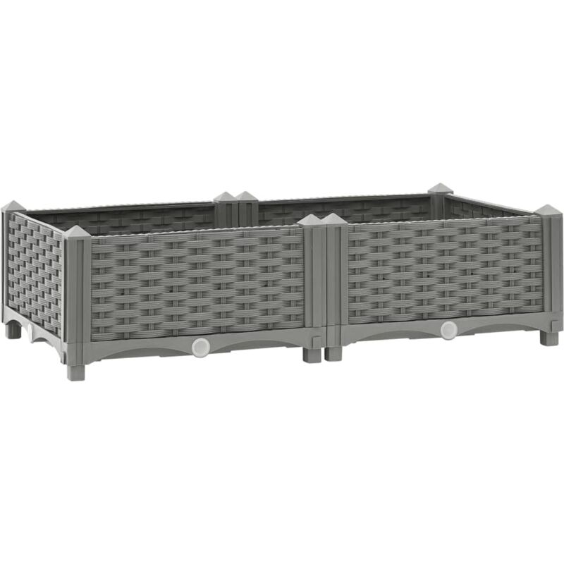foto del prodotto vidaxl fioriera rialzata 80x40x23 cm in polipropilene