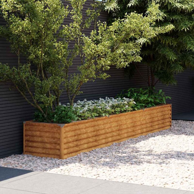 foto del prodotto vidaxl fioriera rialzata da giardino 291x50x36 cm in acciaio corten