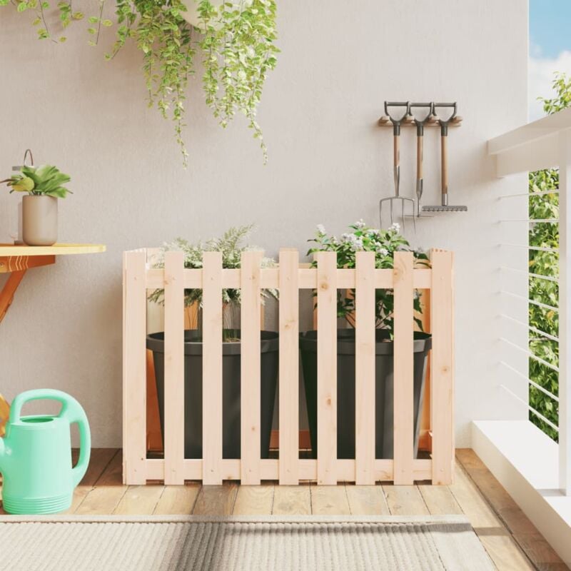 foto del prodotto vidaxl fioriera rialzata da giardino a recinzione 100x50x50 cm in pino