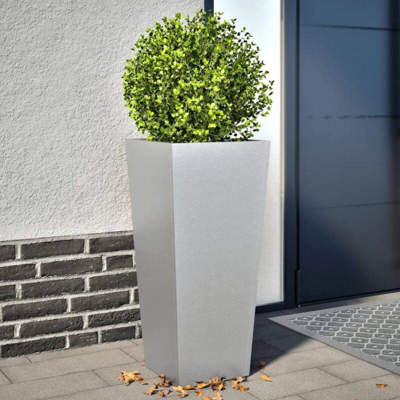 foto del prodotto vidaxl fioriere da giardino 2 pz 35x35x75 cm in acciaio zincato