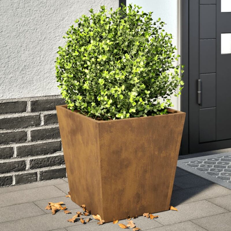 foto del prodotto vidaxl fioriere da giardino 2 pz 40x40x40 cm in acciaio corten