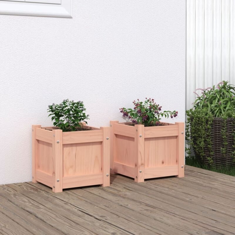 foto del prodotto vidaxl fioriere da giardino 2 pz in legno massello di douglas