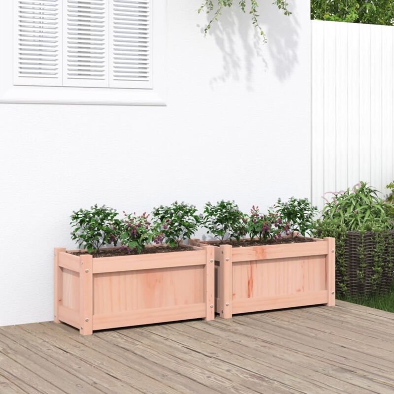 foto del prodotto vidaxl fioriere da giardino 2 pz in legno massello di douglas