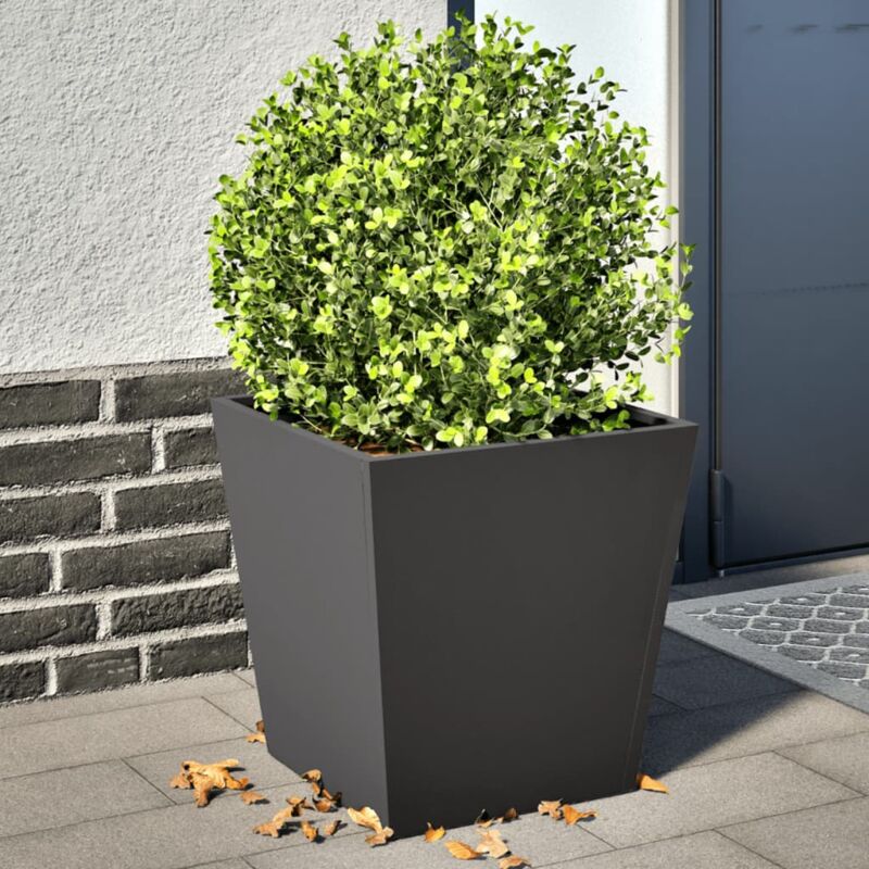 foto del prodotto vidaxl fioriere da giardino 2 pz nere 40x40x40 cm in acciaio