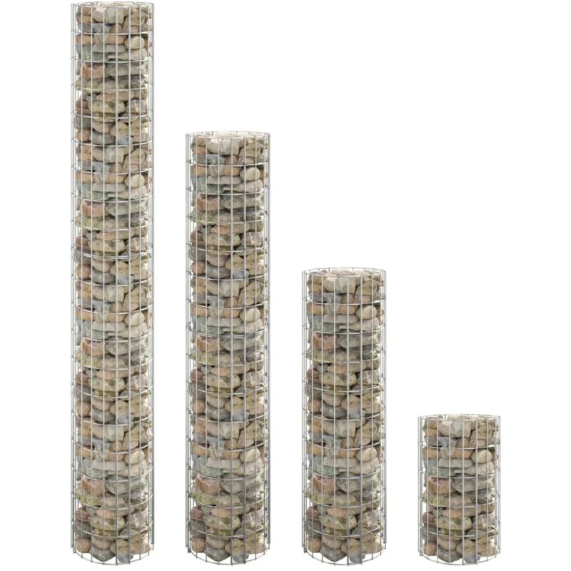 foto del prodotto vidaxl fioriere rialzate gabbioni circolari 4 pz 30x50 100 150 200 cm