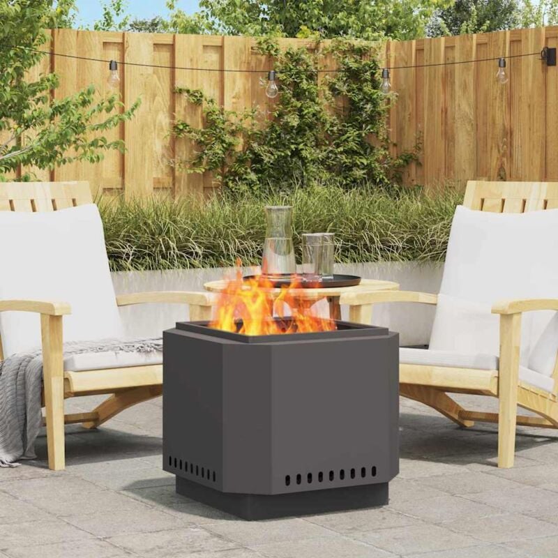 foto del prodotto vidaxl focolare nero 58 x 58 x 51 cm acciaio laminato a freddo