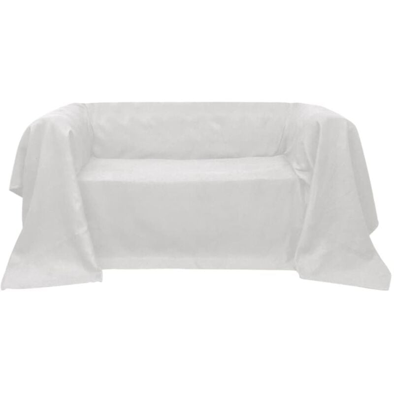 foto del prodotto vidaxl fodera per divano in micro camoscio crema 270 x 350 cm