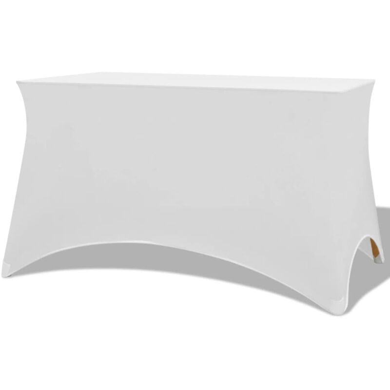 foto del prodotto vidaxl fodere elasticizzate per tavolo 2 pezzi 120x60,5x74 cm bianche