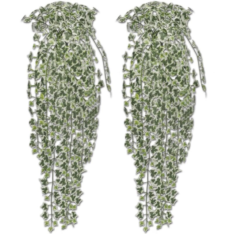 foto del prodotto vidaxl foglie artificiali di edera 90 cm verde e bianco vari pezzi modelli 2 pz