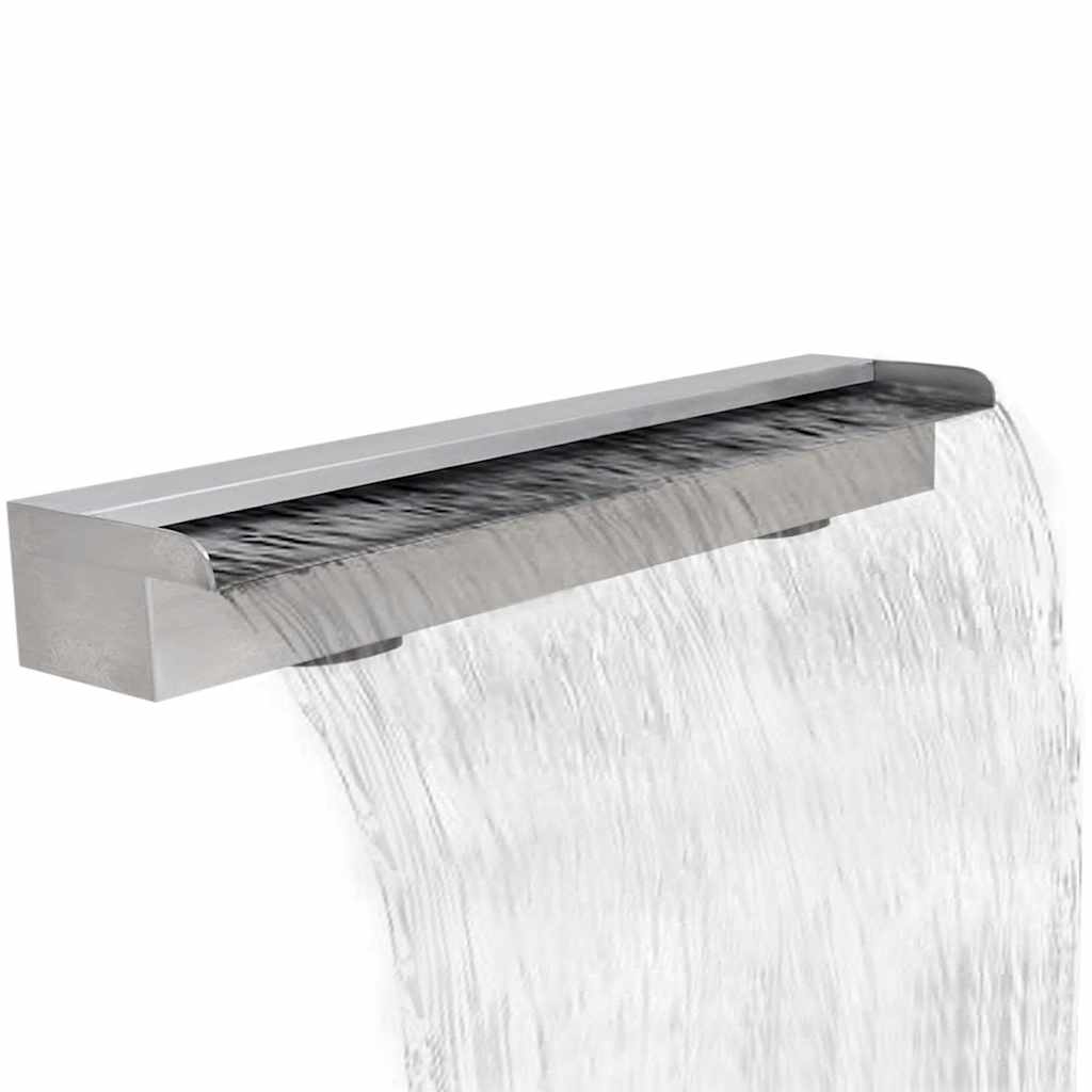 foto del prodotto vidaxl fontana a cascata per giardino rettangolare acciaio inox 90 cm