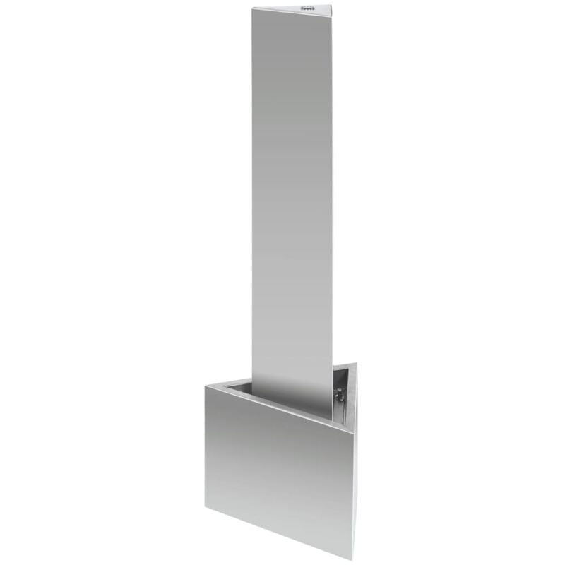 foto del prodotto vidaxl fontana da giardino argento 37,7x32,6x110 cm in acciaio inox